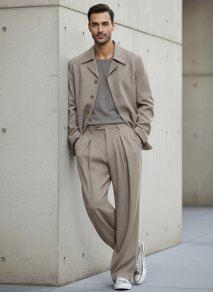 Nelson Abito Moderno Casual Chic in Tessuto Leggero