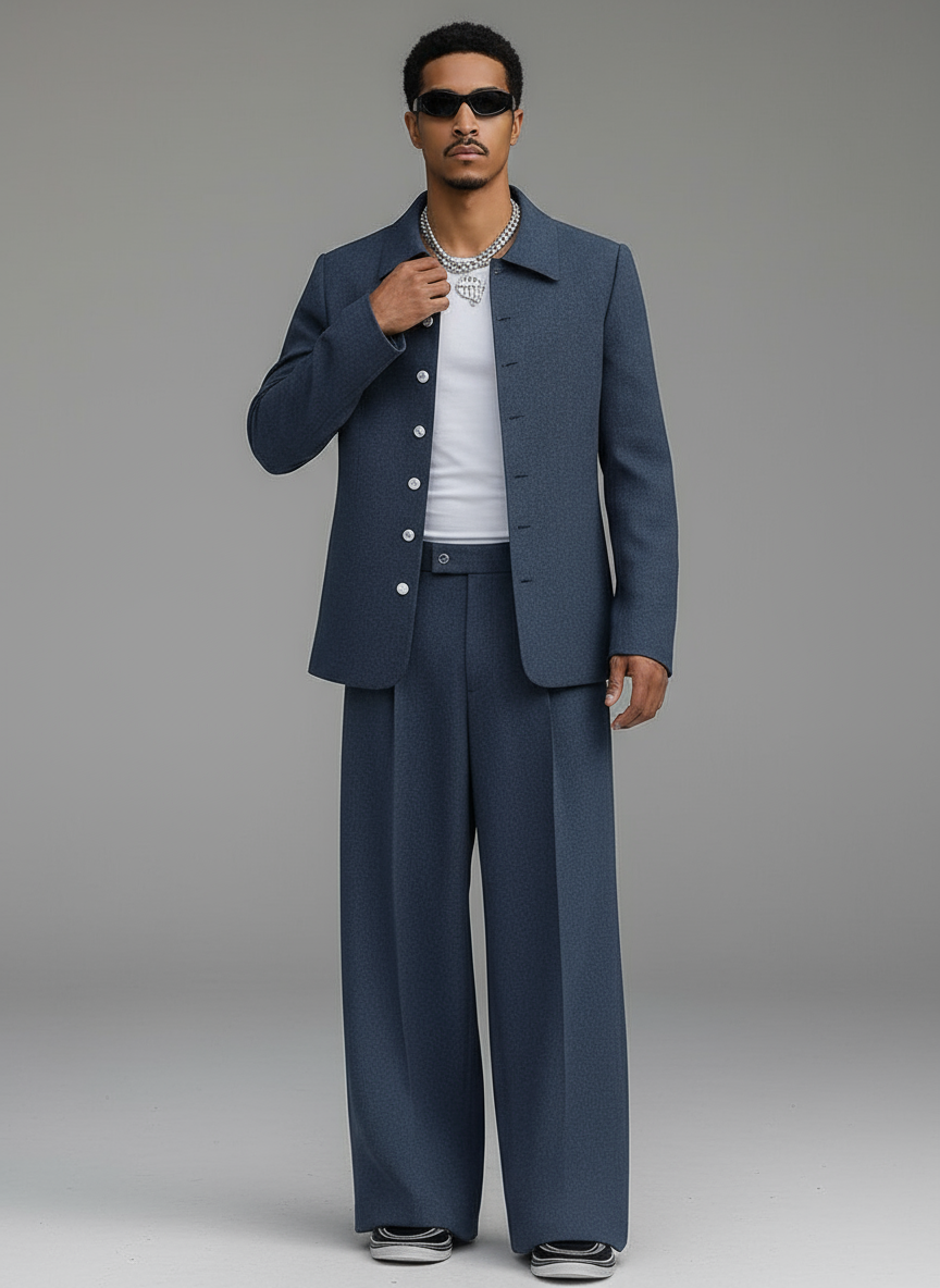 Gordon Completo Tailleur Gamba Larga Stile Moderno