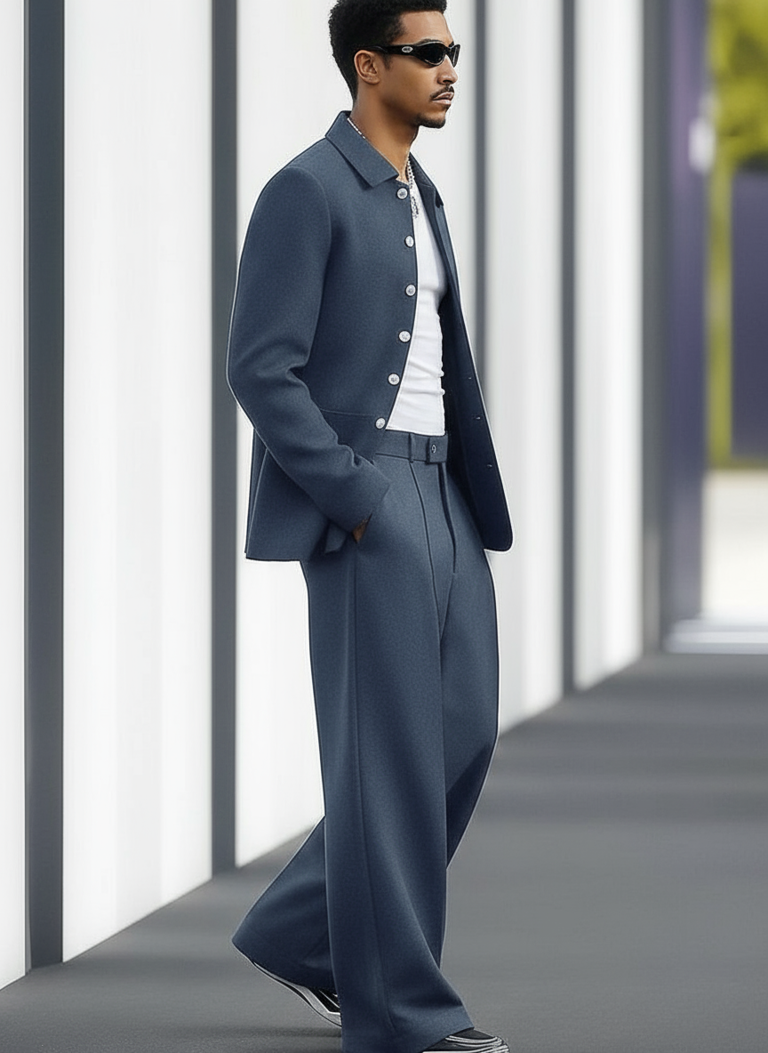 Gordon Completo Tailleur Gamba Larga Stile Moderno