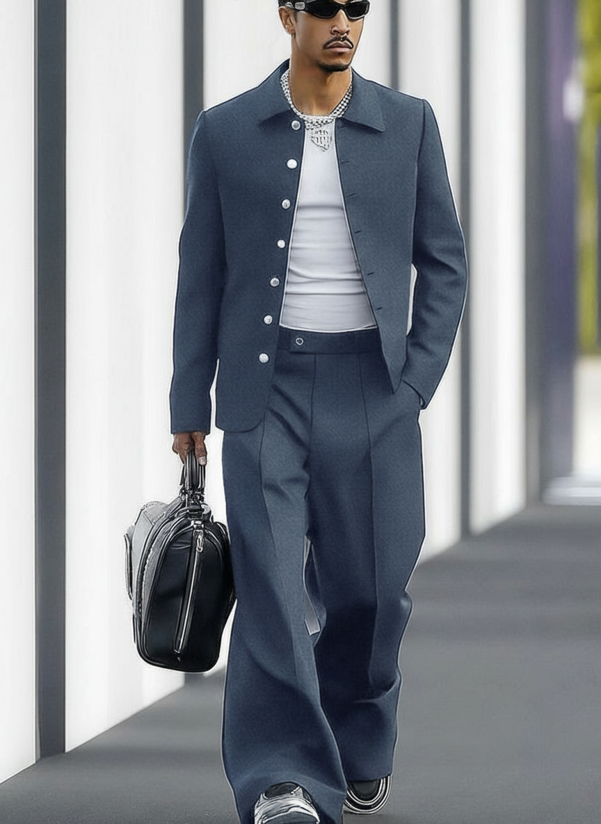 Gordon Completo Tailleur Gamba Larga Stile Moderno