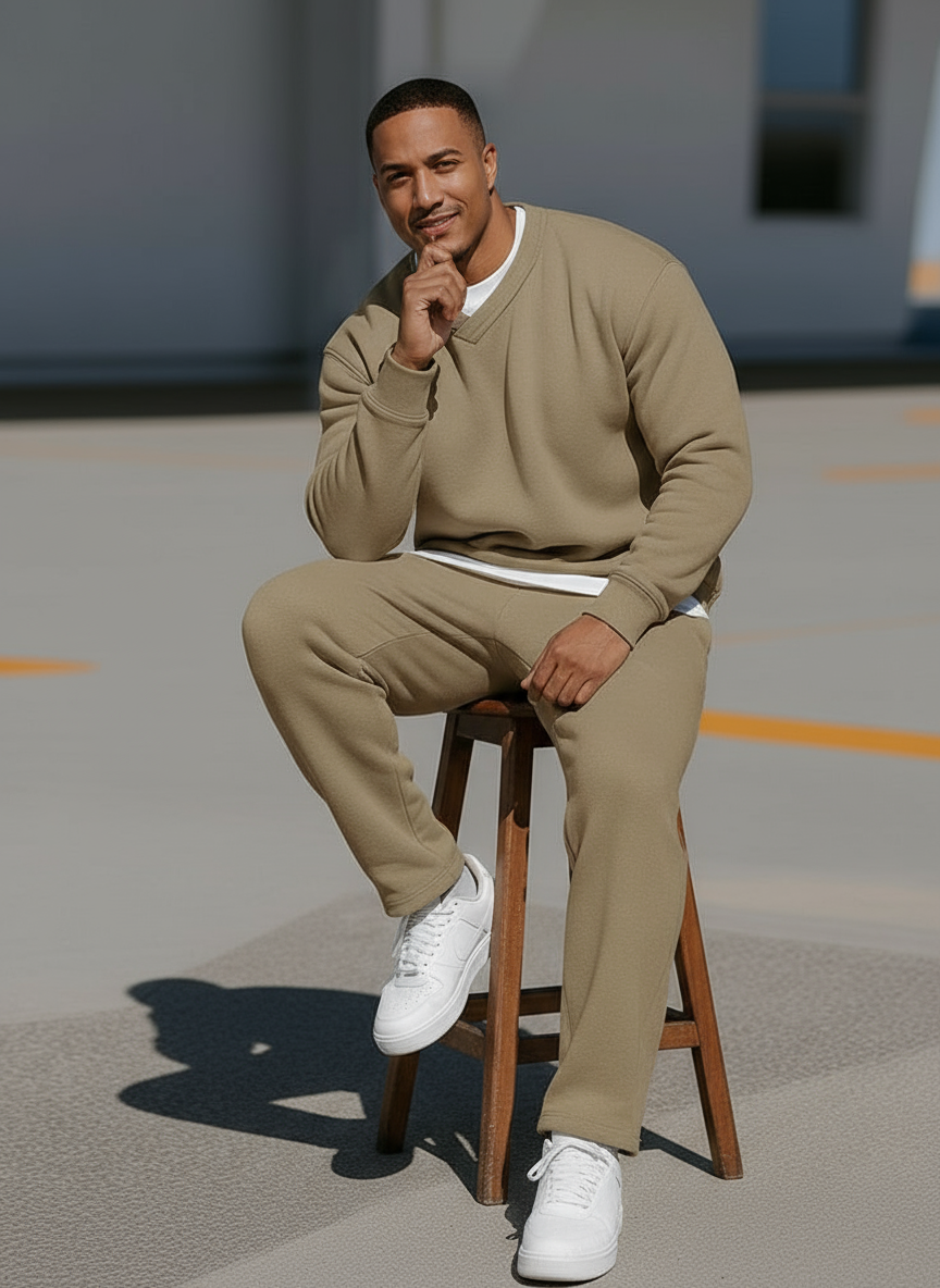 Anthony Completo Jogger V-Neck Comfort: Stile Moderno