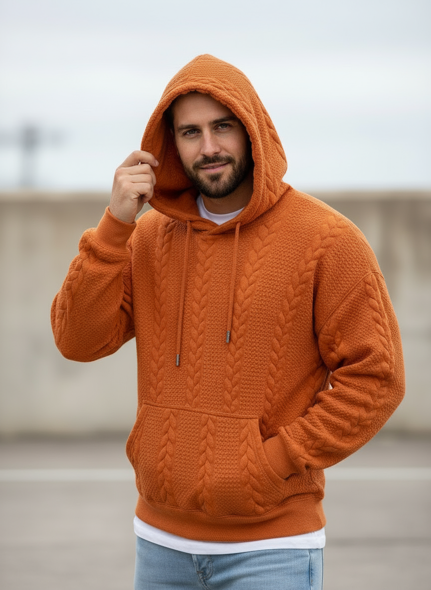 Laurence Felpa con Cappuccio Texturizzata Loose Fit