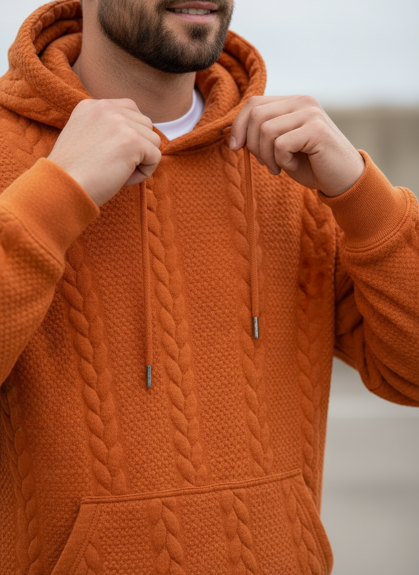 Laurence Felpa con Cappuccio Texturizzata Loose Fit