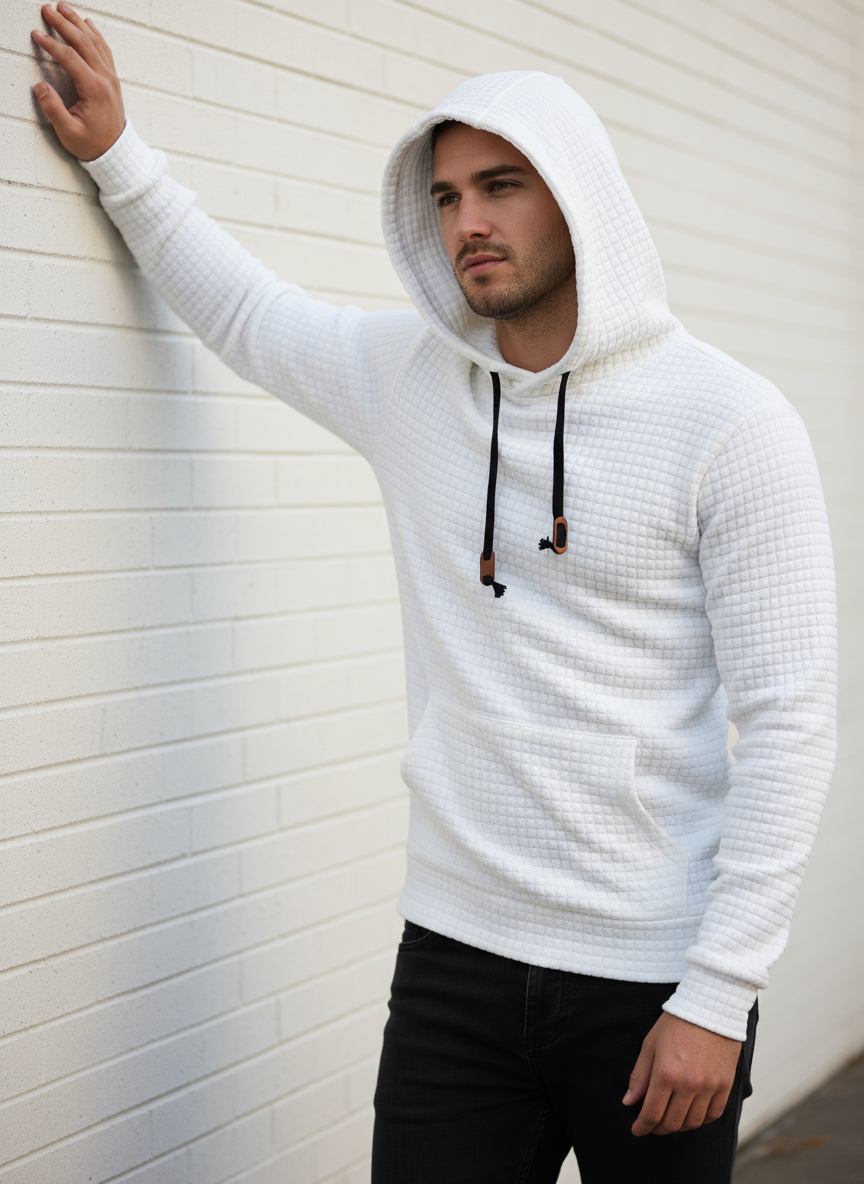 Noel Felpa Hoodie Strutturata con Coulisse Elegante