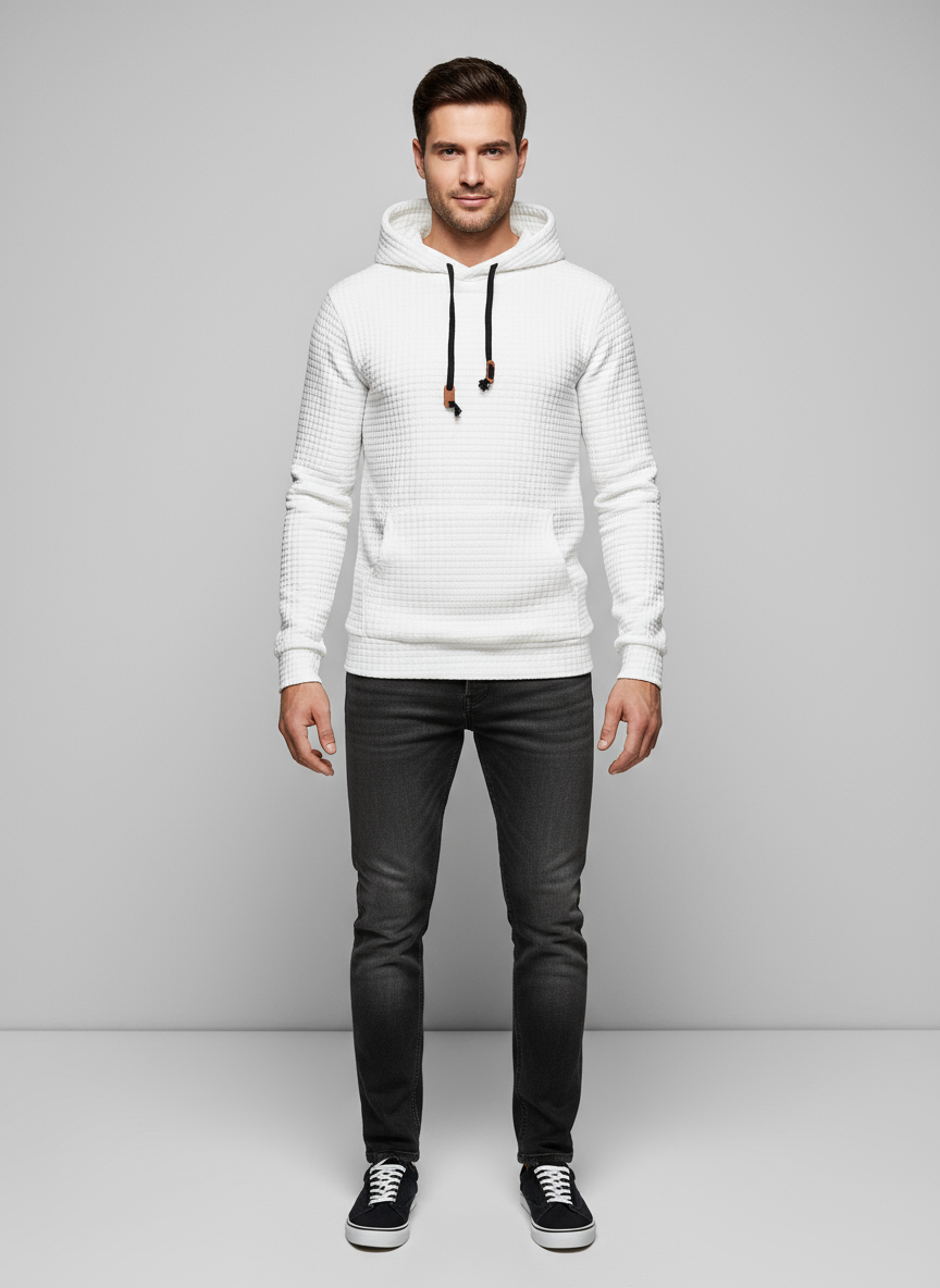 Noel Felpa Hoodie Strutturata con Coulisse Elegante
