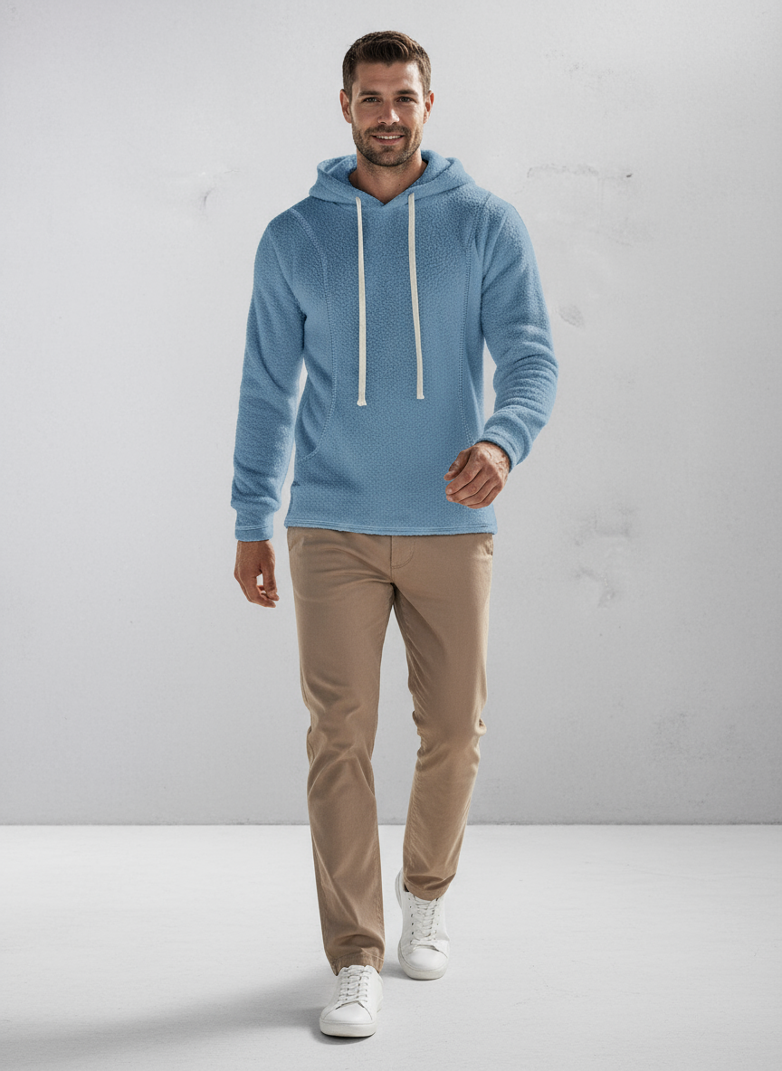 Arnold Felpa con Cappuccio in Morbido Pile Strutturato Chic