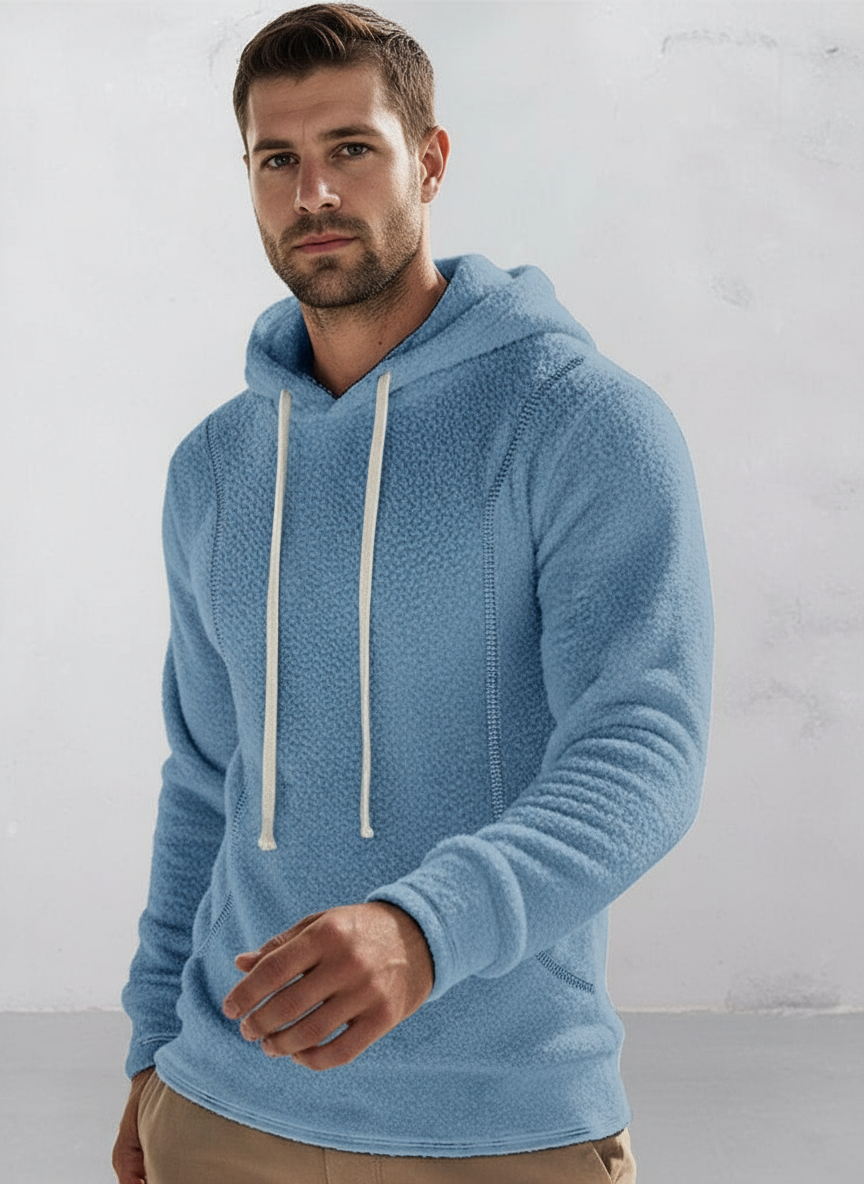 Arnold Felpa con Cappuccio in Morbido Pile Strutturato Chic