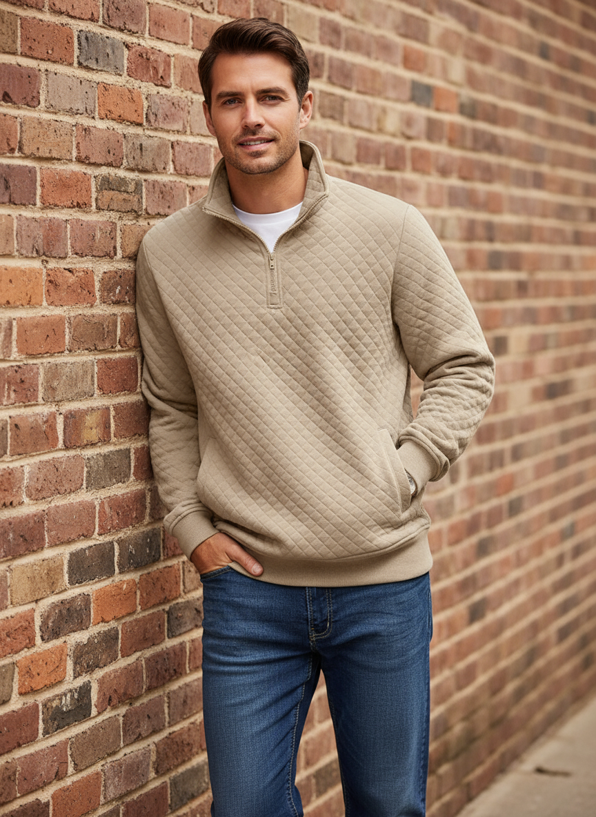 Martin Maglione Quilted con Mezza Zip: Stile e Comfort