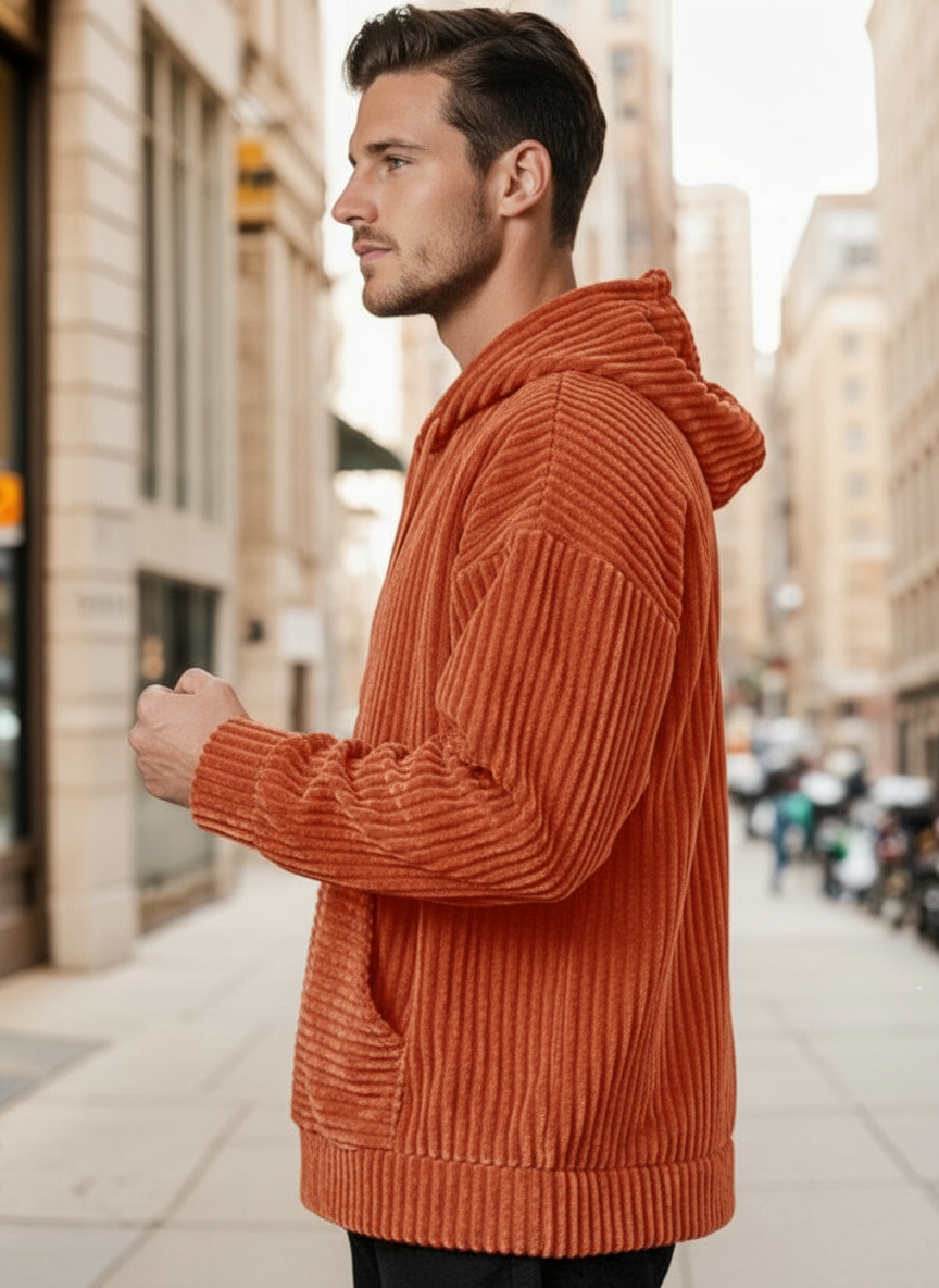 Martin Felpa in Velluto a Coste Comfort Fit Chic