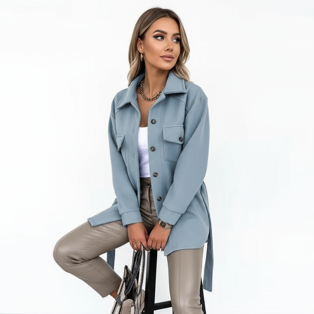 Giacca Stile Shacket Effetto Lana Chic Dorio Moda