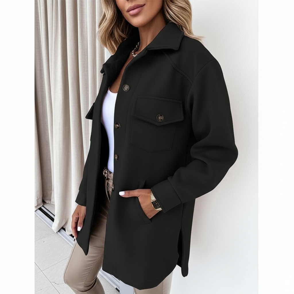 Giacca Stile Shacket Effetto Lana Chic Dorio Moda