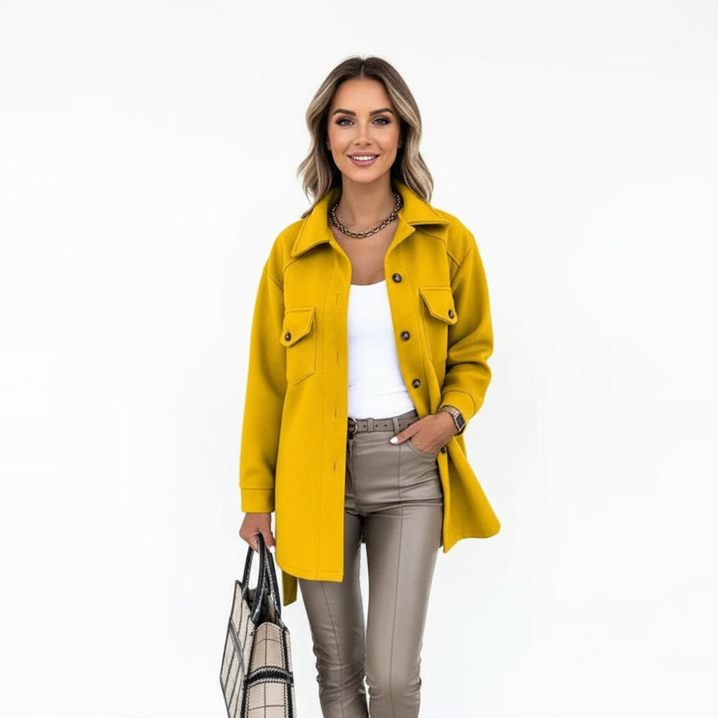 Giacca Stile Shacket Effetto Lana Chic Dorio Moda