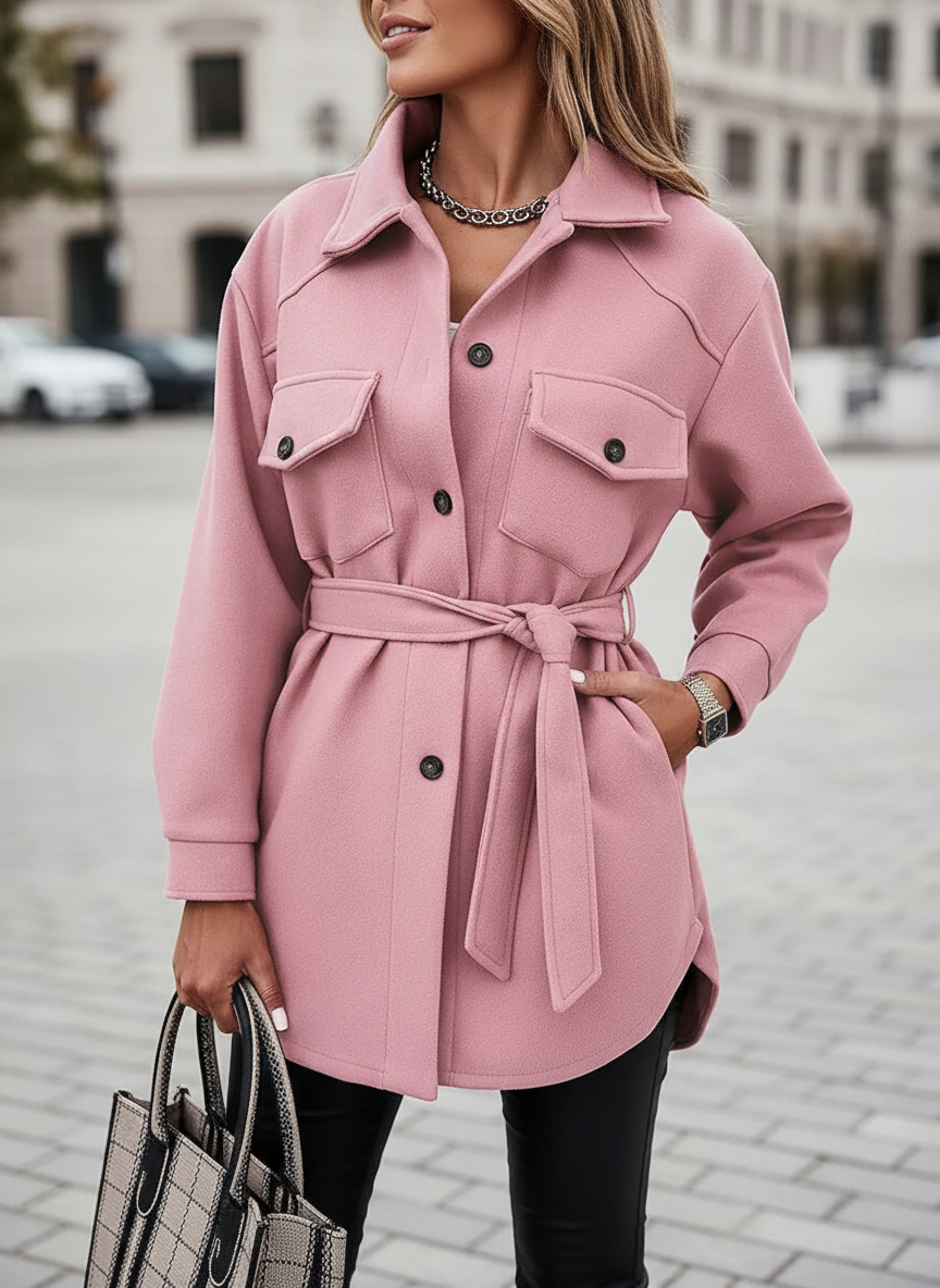 Giacca Stile Shacket Effetto Lana Chic Dorio Moda