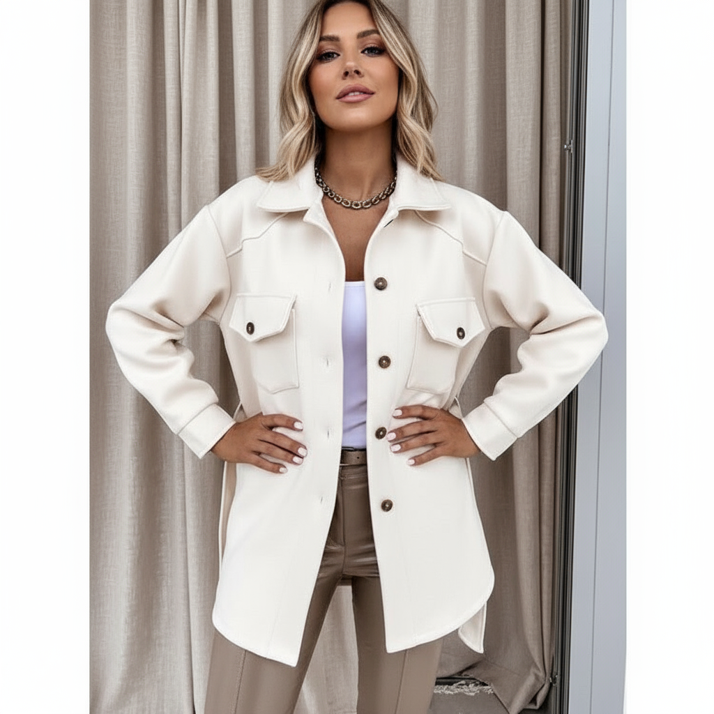 Giacca Stile Shacket Effetto Lana Chic Dorio Moda