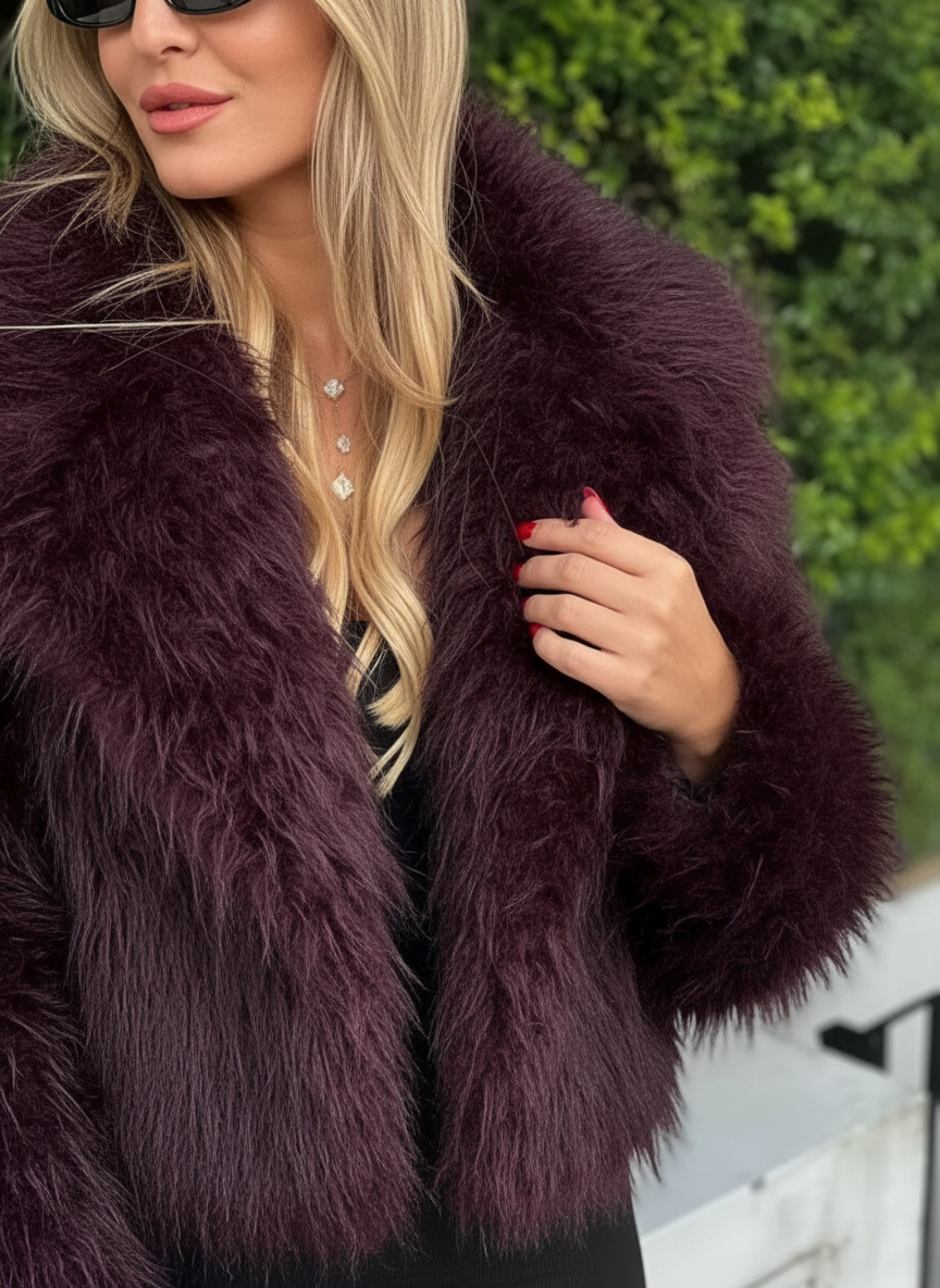 Giacca Corta Effetto Pelliccia Lina - Stile Chic