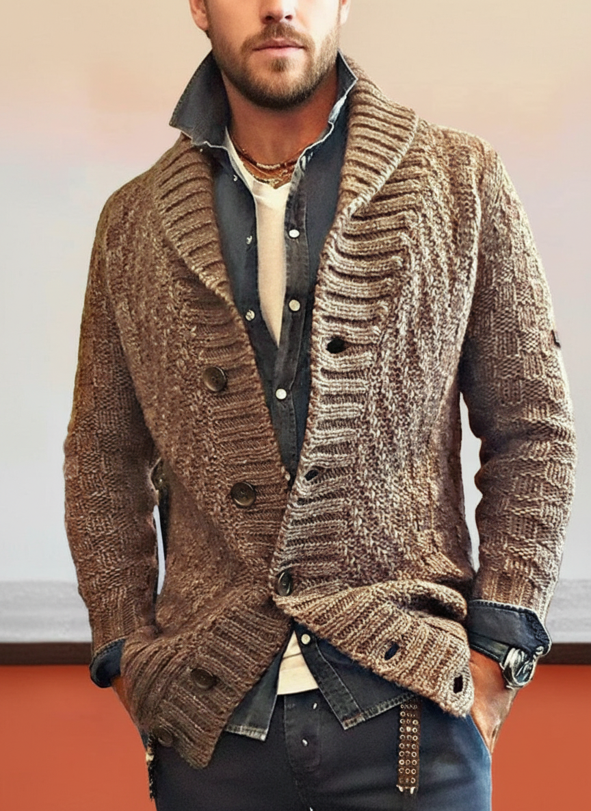 Melvin Cardigan Maglione Pesante Shawl Collo