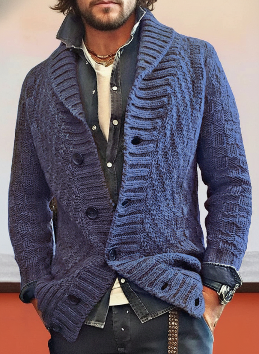 Melvin Cardigan Maglione Pesante Shawl Collo