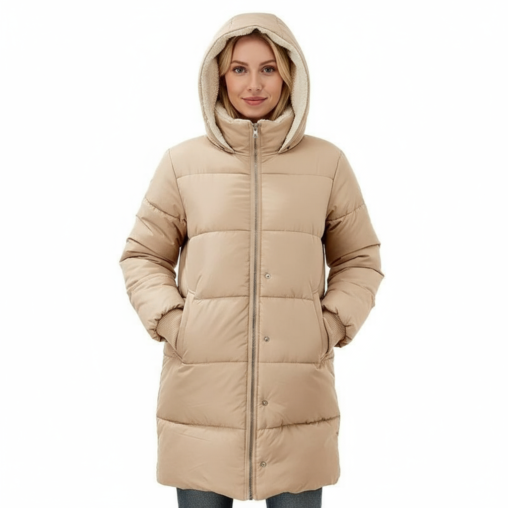 Cappotto Reversibile Donna in Cotone con Cappuccio