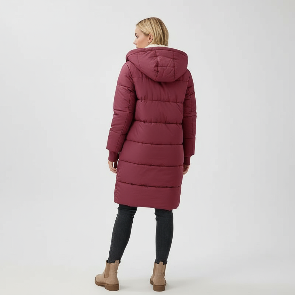 Cappotto Reversibile Donna in Cotone con Cappuccio