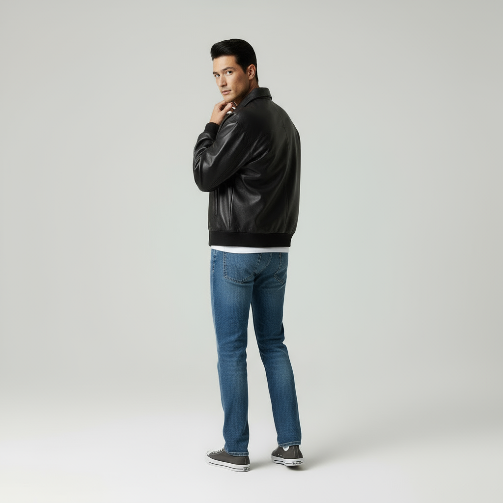 Jose Giacca Oversize in Finta Pelle Stile Urbano