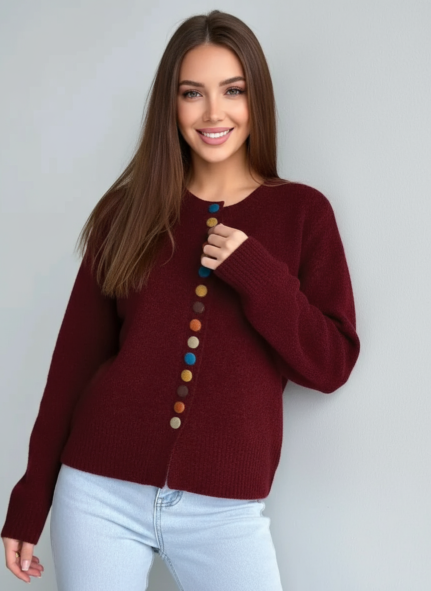 Maglia Morbida con Bottoni Colorati | Inverno