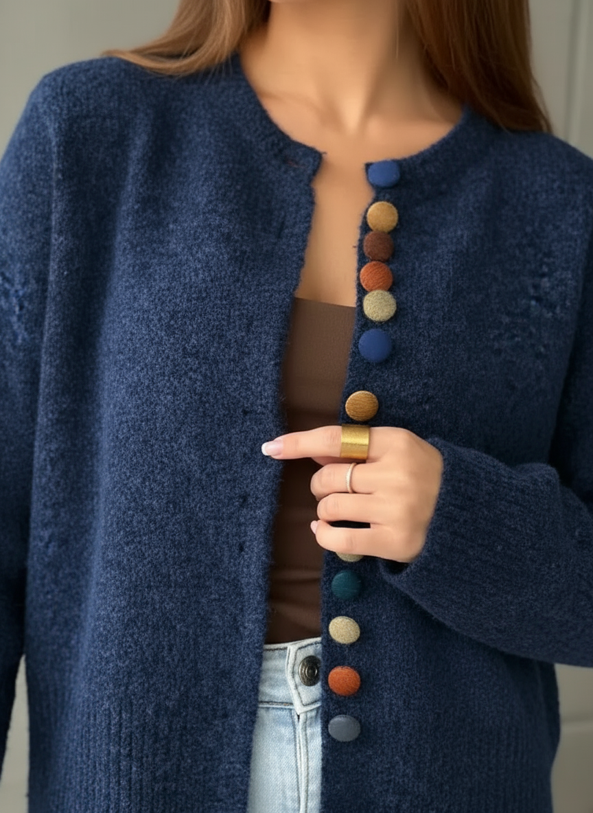 Maglia Morbida con Bottoni Colorati | Inverno