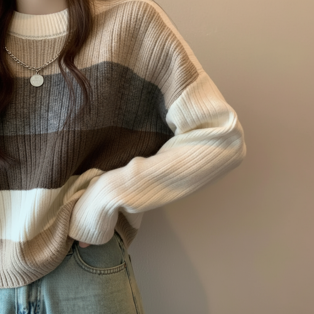 Maglione a Righe | Casual Morbido | Inverno