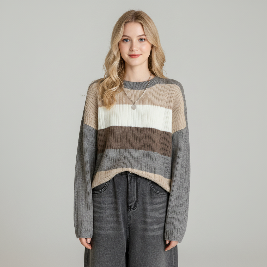 Maglione a Righe | Casual Morbido | Inverno