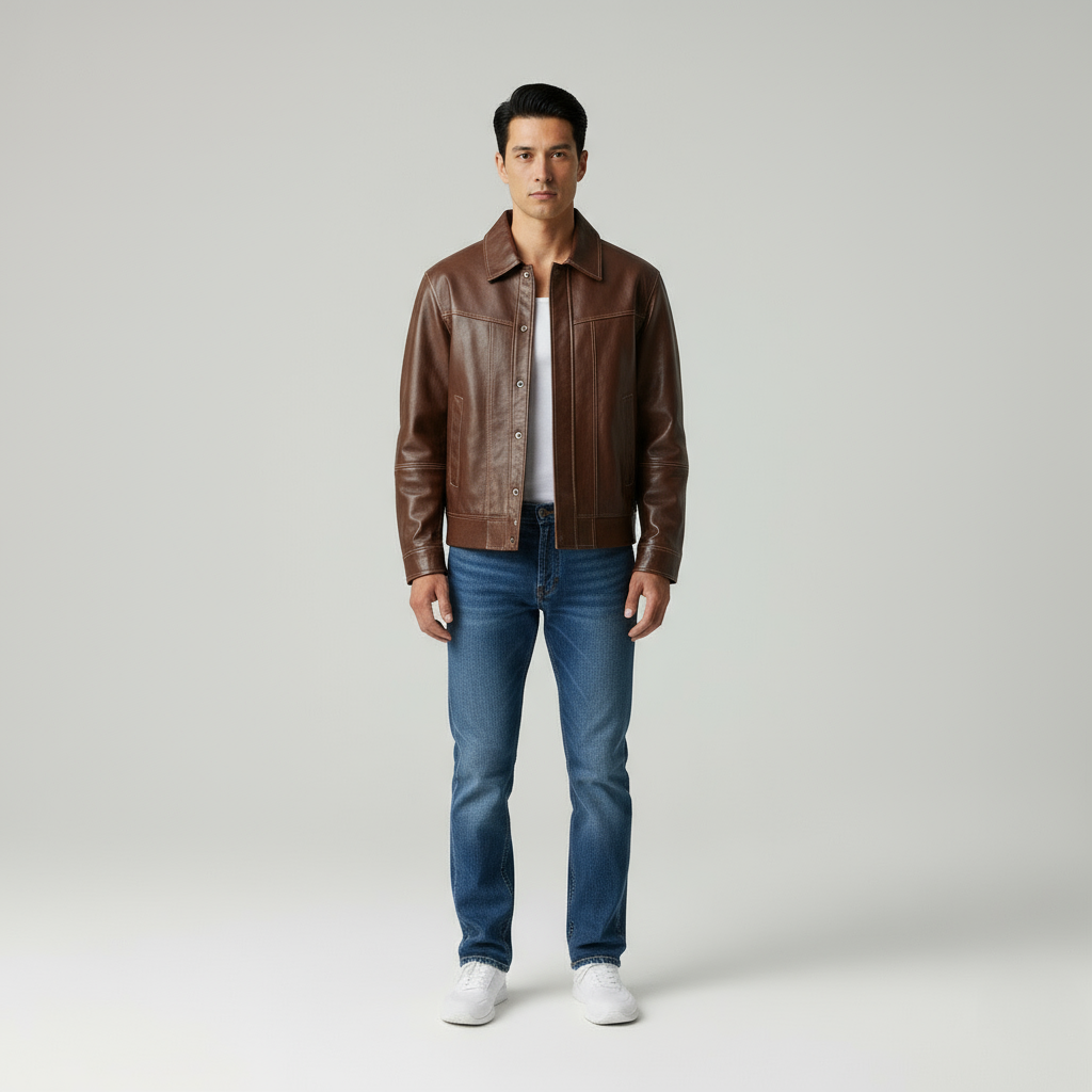 Richard Giacca Uomo Stile Urbano Cuciture a Contrasto Autunno/Inverno