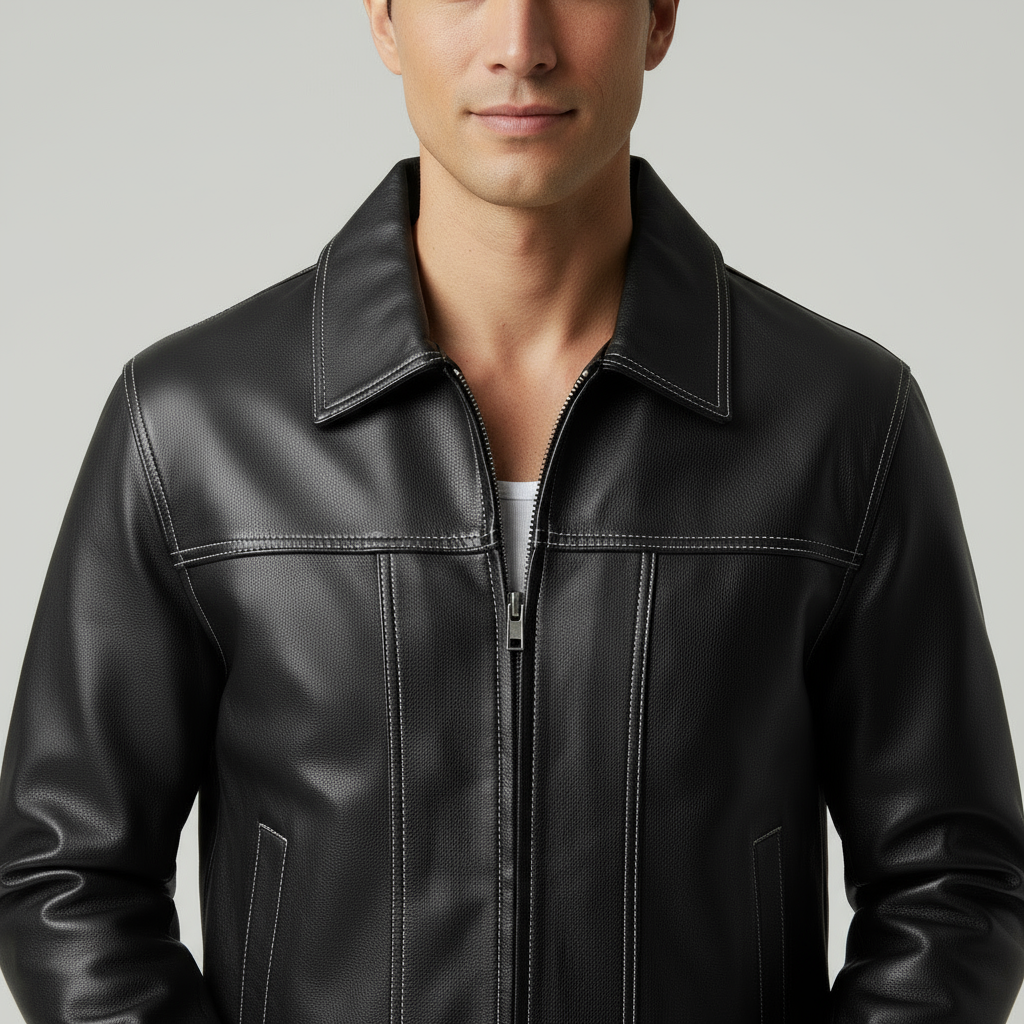 Richard Giacca Uomo Stile Urbano Cuciture a Contrasto Autunno/Inverno