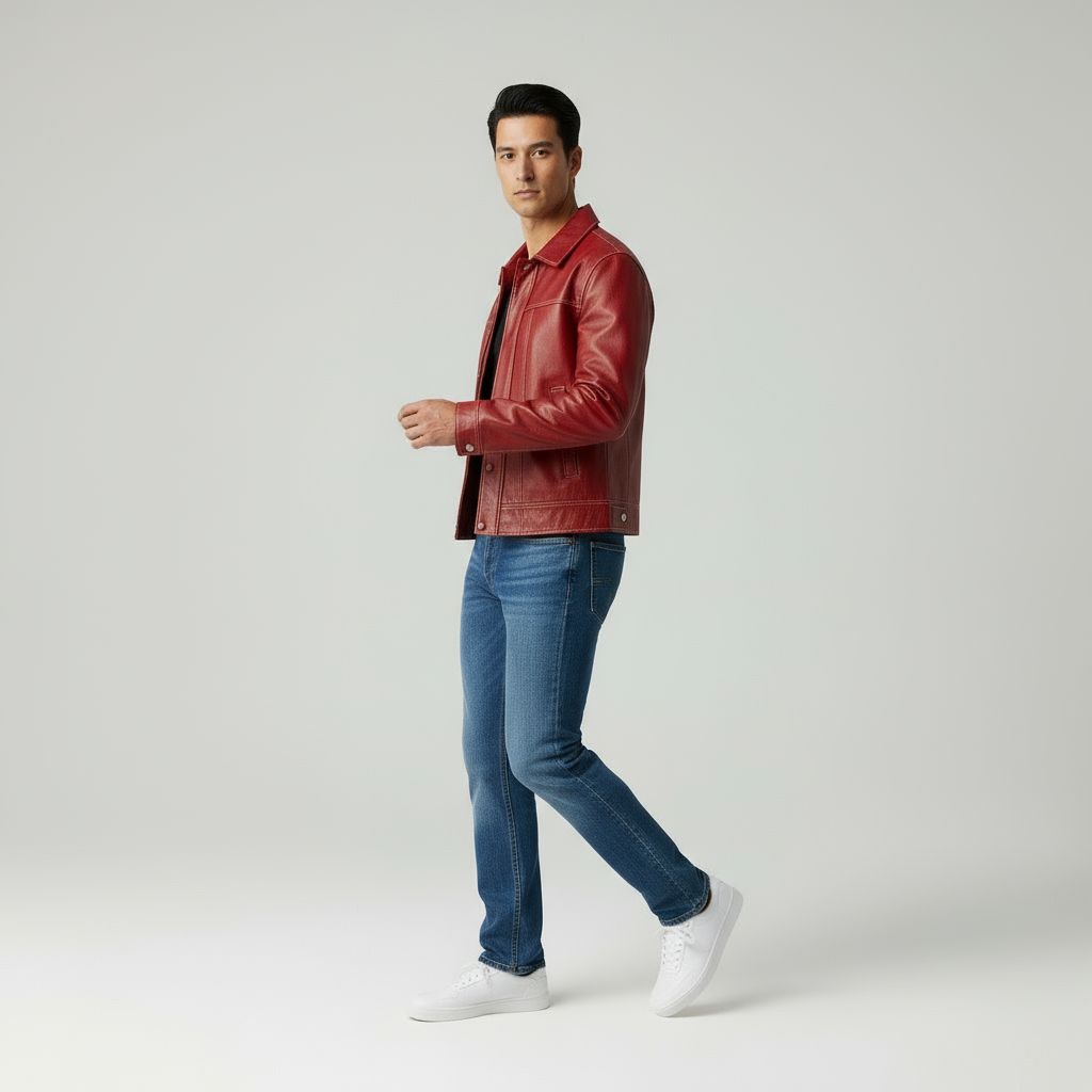 Richard Giacca Uomo Stile Urbano Cuciture a Contrasto Autunno/Inverno