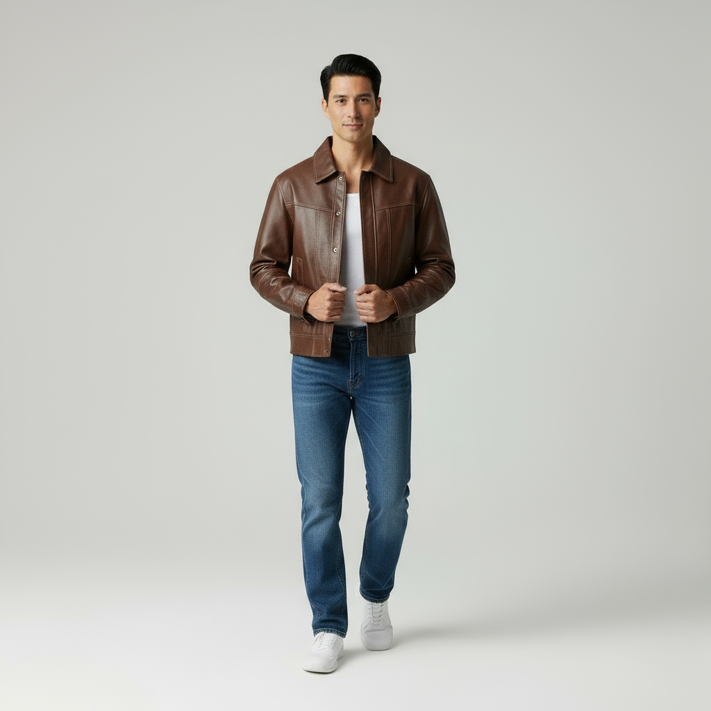 Richard Giacca Uomo Stile Urbano Cuciture a Contrasto Autunno/Inverno