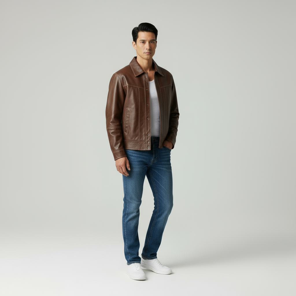 Richard Giacca Uomo Stile Urbano Cuciture a Contrasto Autunno/Inverno