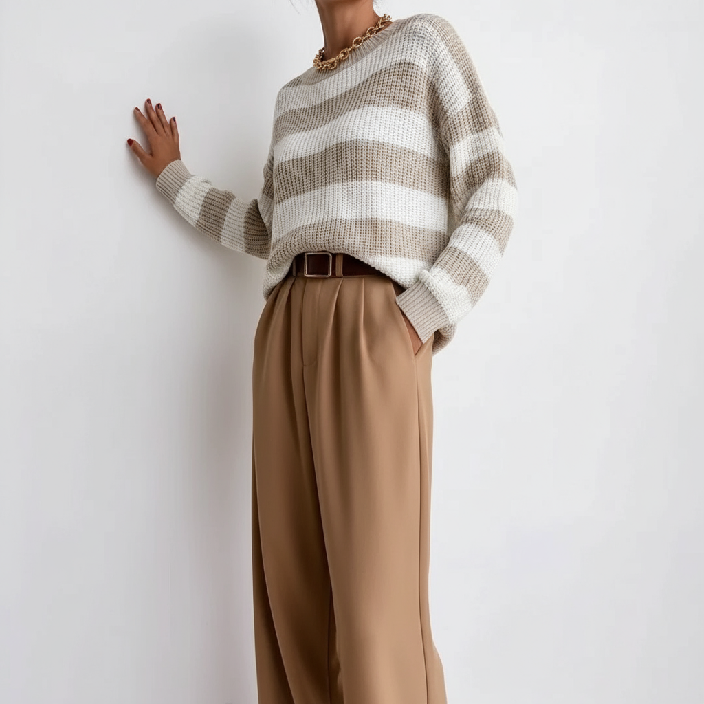 Maglione a Righe Donna | Morbido e Casual | Inverno