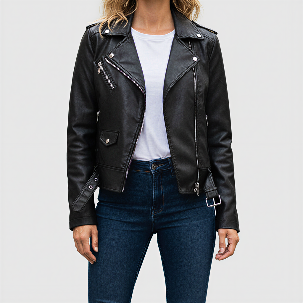 Laura Giacca Biker in Ecopelle Stile Ribelle