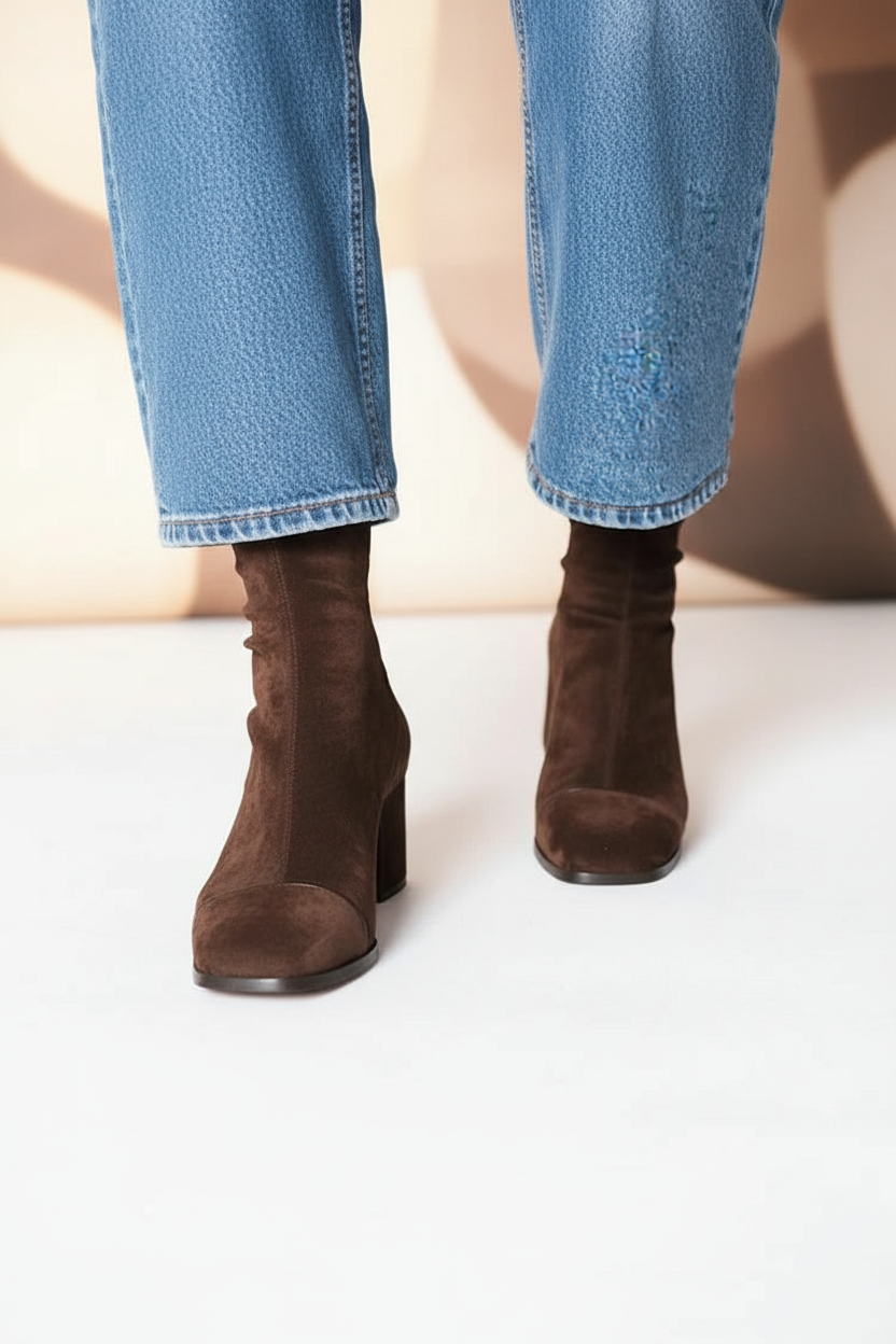 Stivaletti in Pelle Scamosciata | Design Contemporaneo | Donna