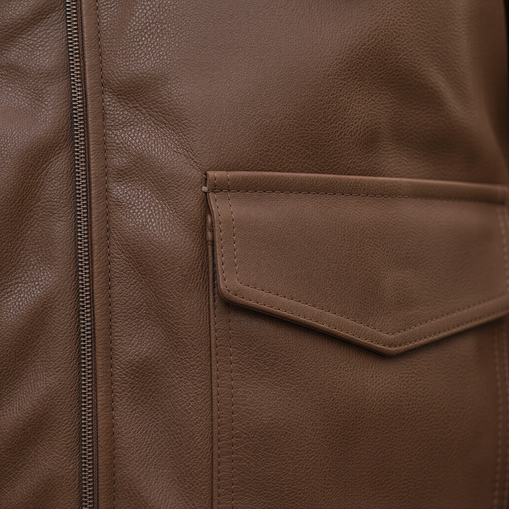 Lucas Giacca Bomber Uomo | Ecopelle con Cappuccio | Inverno