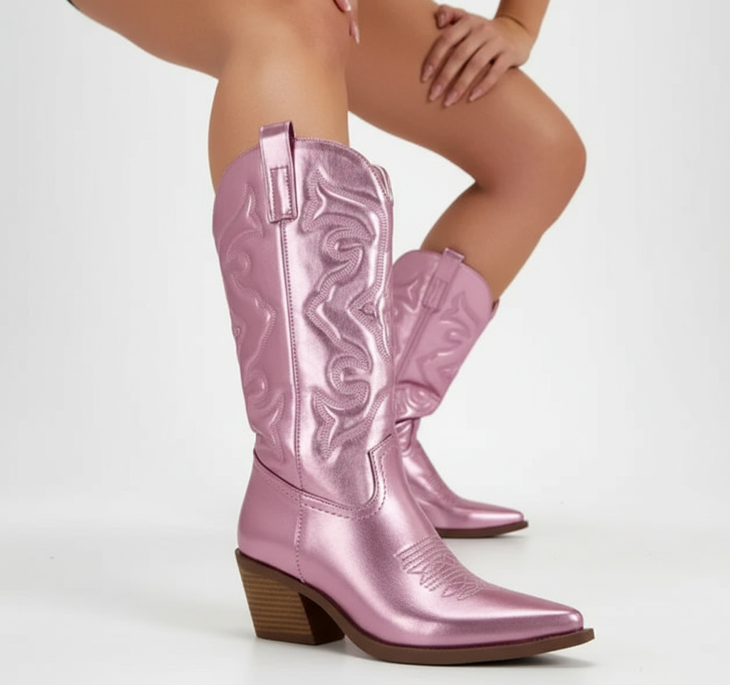Stivali Texani Metallizzati | Audaci e Glamour | Donna