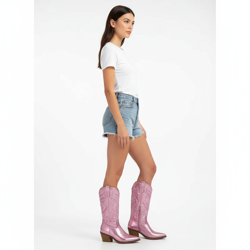 Stivali Texani Metallizzati | Audaci e Glamour | Donna