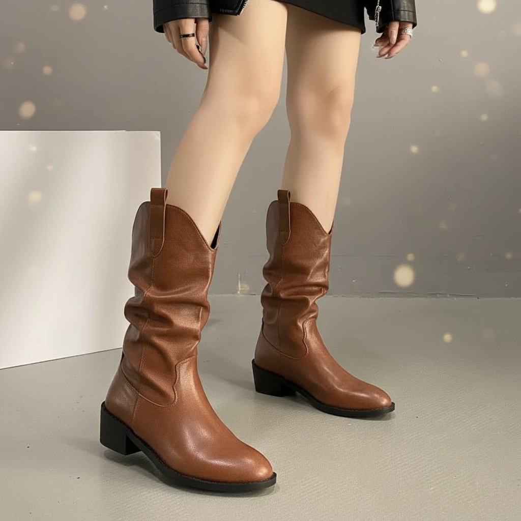 Stivali Texani - Ecopelle Vissuta | Dorio Moda