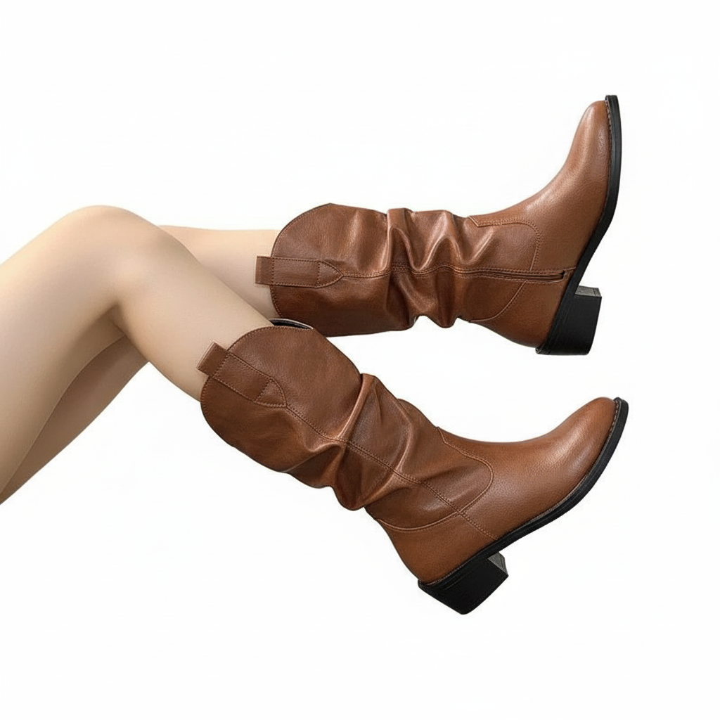 Stivali Texani - Ecopelle Vissuta | Dorio Moda