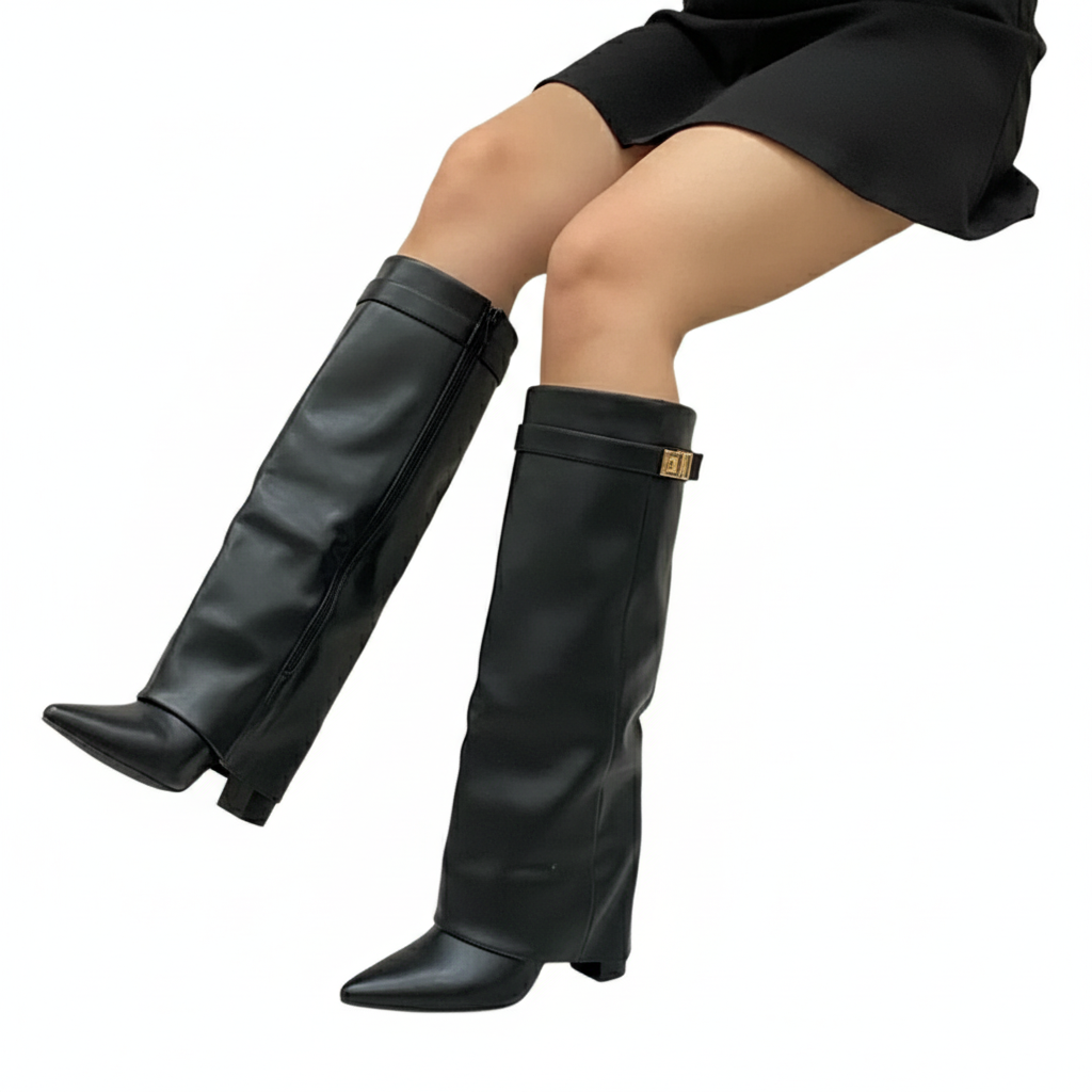 Stivali Scultorei in Pelle | Eleganza Audace | Sera