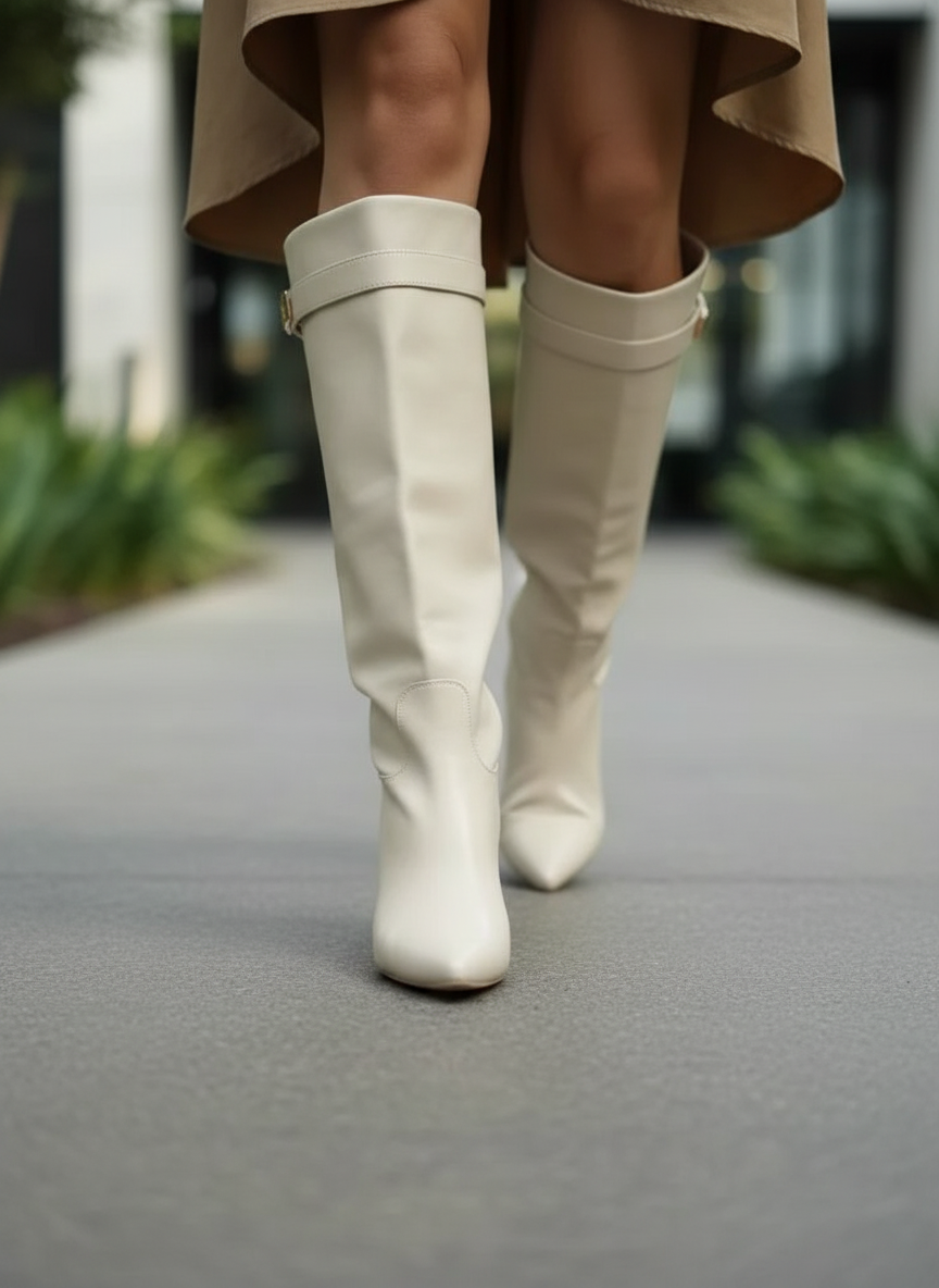 Stivali Scultorei in Pelle | Eleganza Audace | Sera