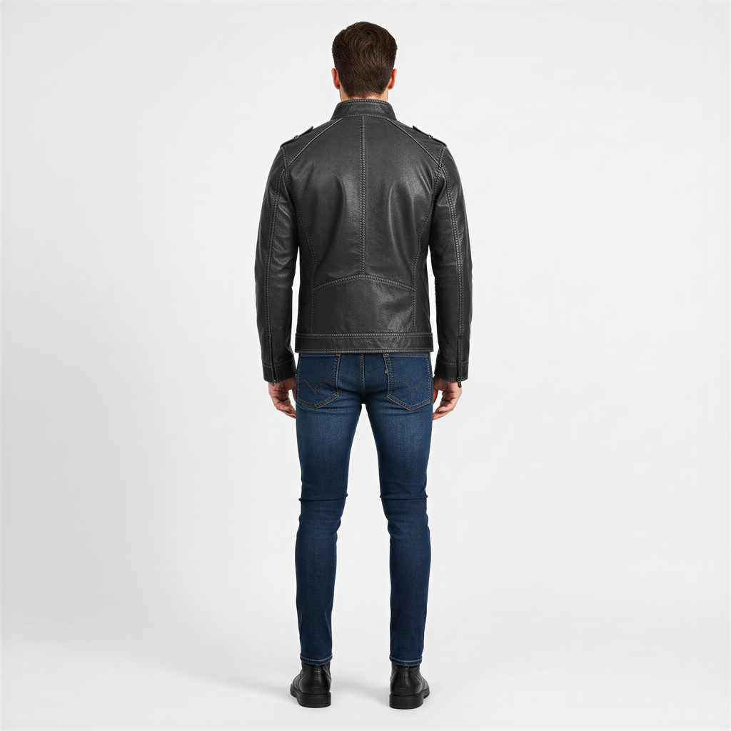 Donald Giacca Biker | Stile Audace Ecopelle | Look Grintoso