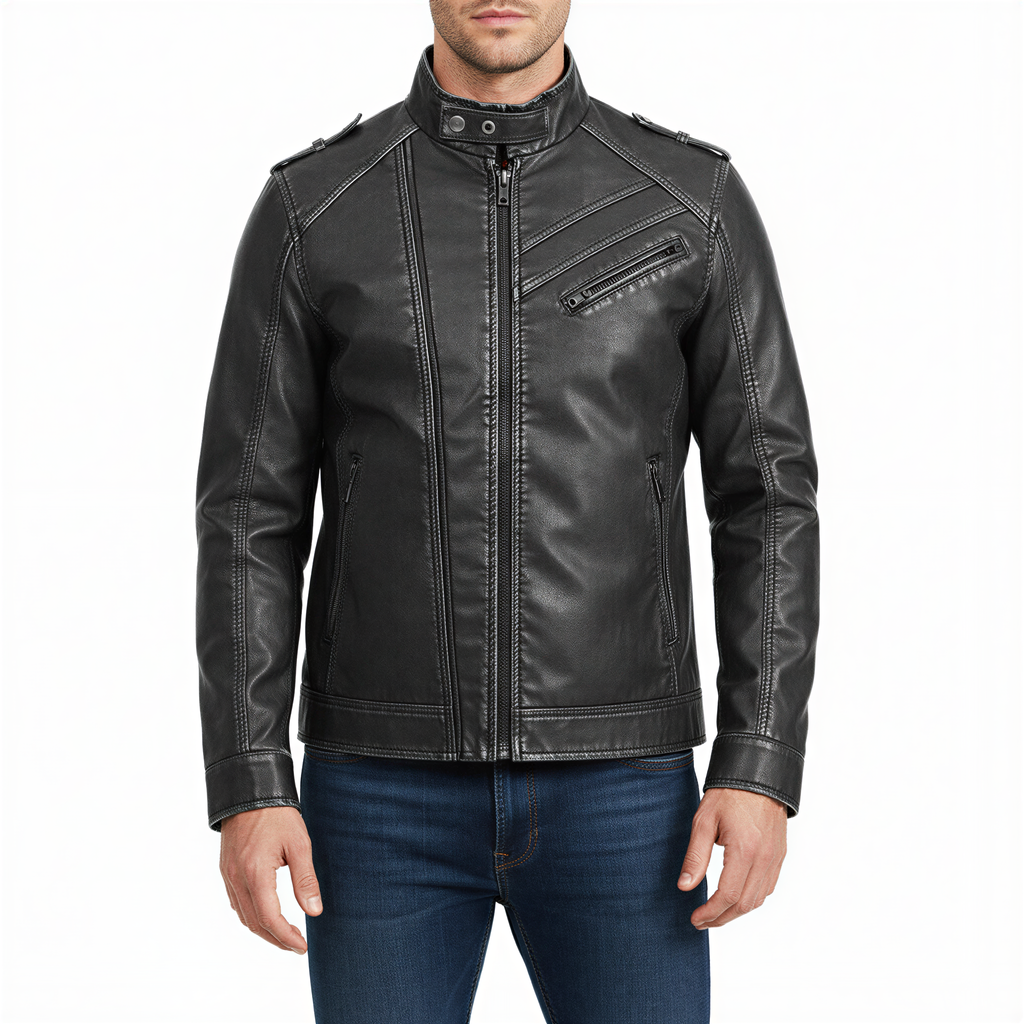 Donald Giacca Biker | Stile Audace Ecopelle | Look Grintoso