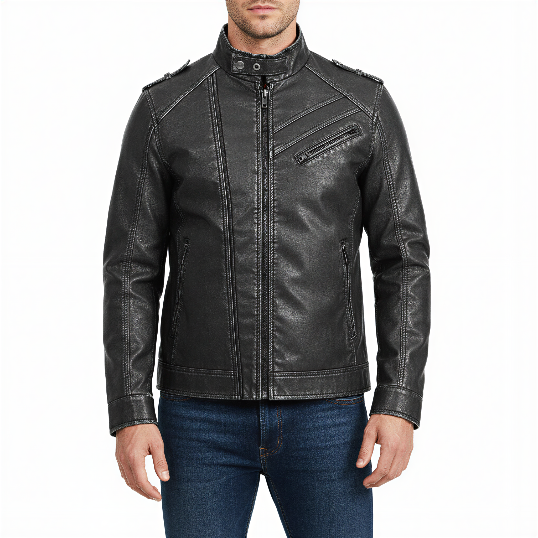 Donald Giacca Biker | Stile Audace Ecopelle | Look Grintoso