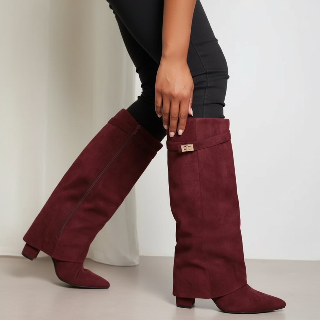 Stivali Alti Donna | Avanguardia Neri | Serata Elegante