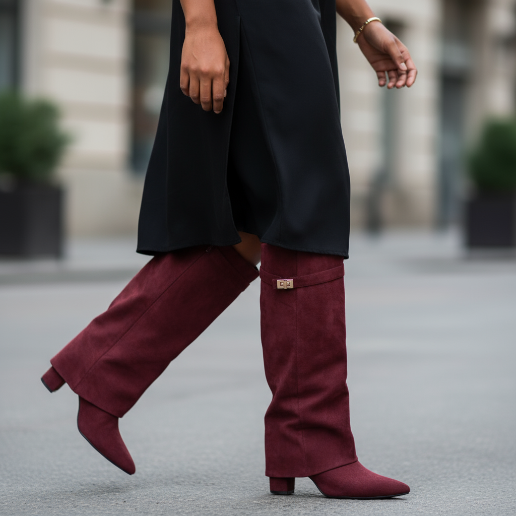 Stivali Alti Donna | Avanguardia Neri | Serata Elegante