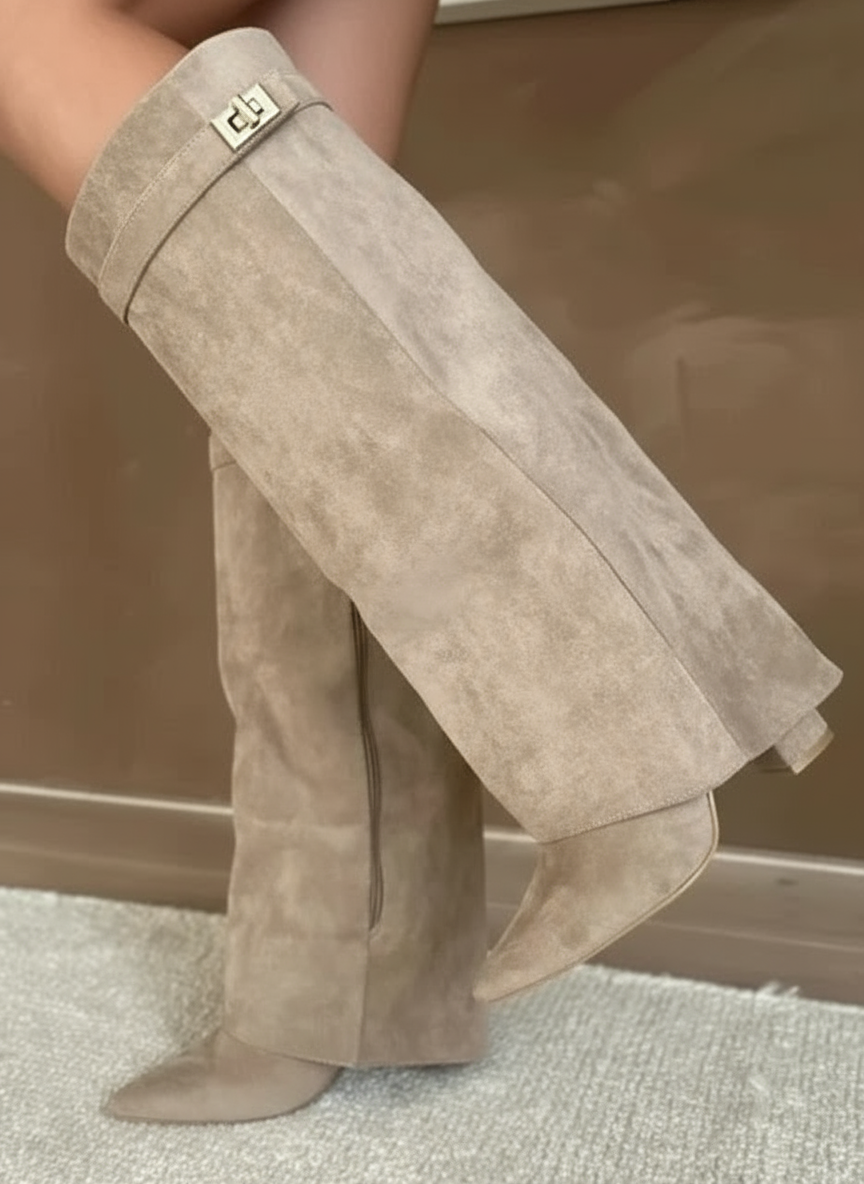 Stivali Alti Donna | Avanguardia Neri | Serata Elegante