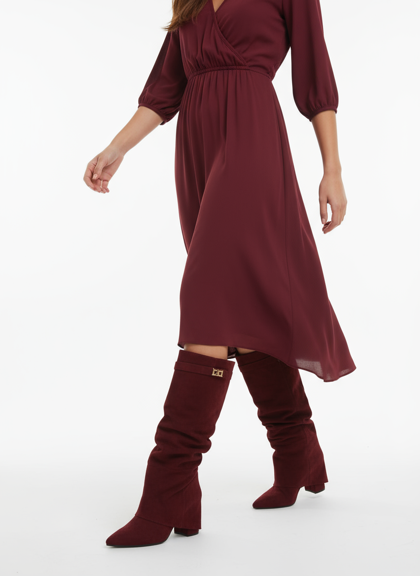 Stivali Alti Donna | Avanguardia Neri | Serata Elegante